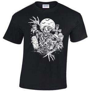 Zombie Mens T-Shirt Tomb Grave Zombies Halloween Goth Rock Punk Horror Gift